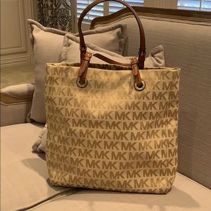 Michael Kors fabric monogram tote bag